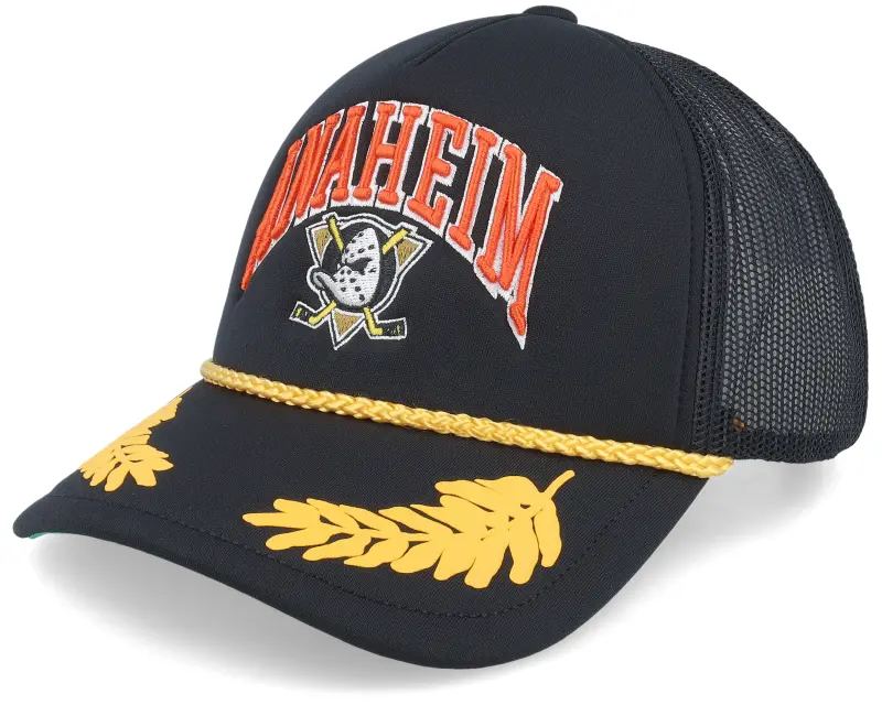 Mitchell & Ness Anaheim Ducks Gold Leaf Hwc Black Trucker online