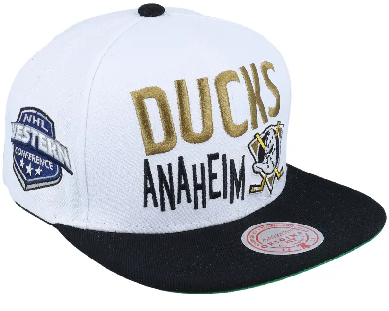 Mitchell & Ness Anaheim Ducks Toss Up White/Black Snapback online