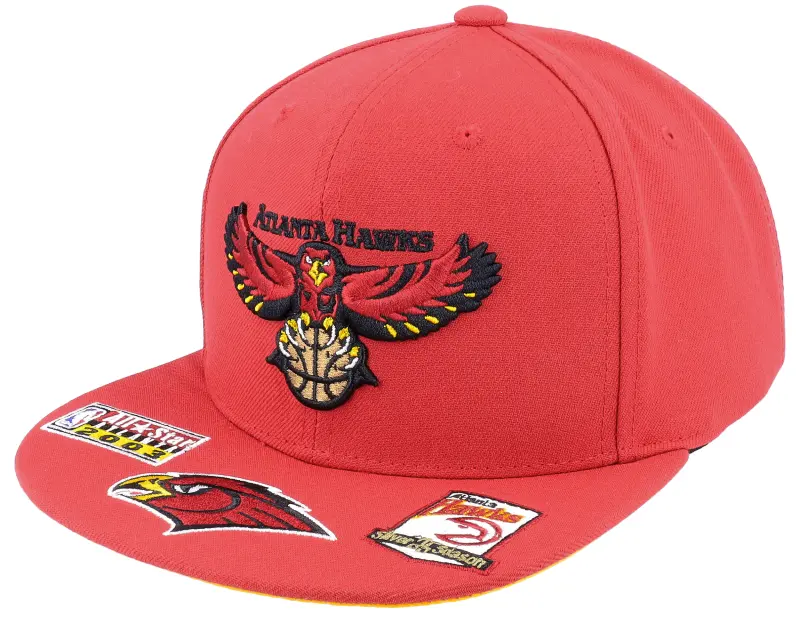 Mitchell & Ness Atlanta Hawks Front Face Red Snapback online