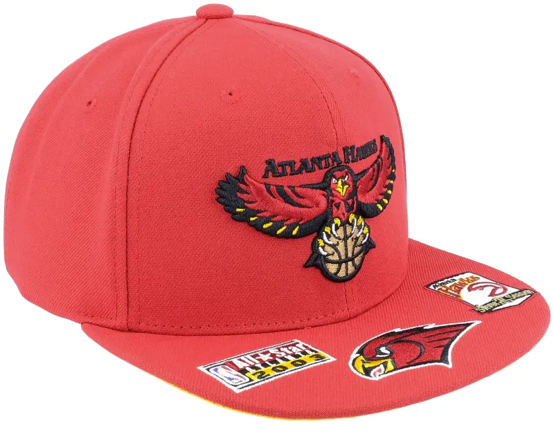Mitchell & Ness Atlanta Hawks Front Face Red Snapback online