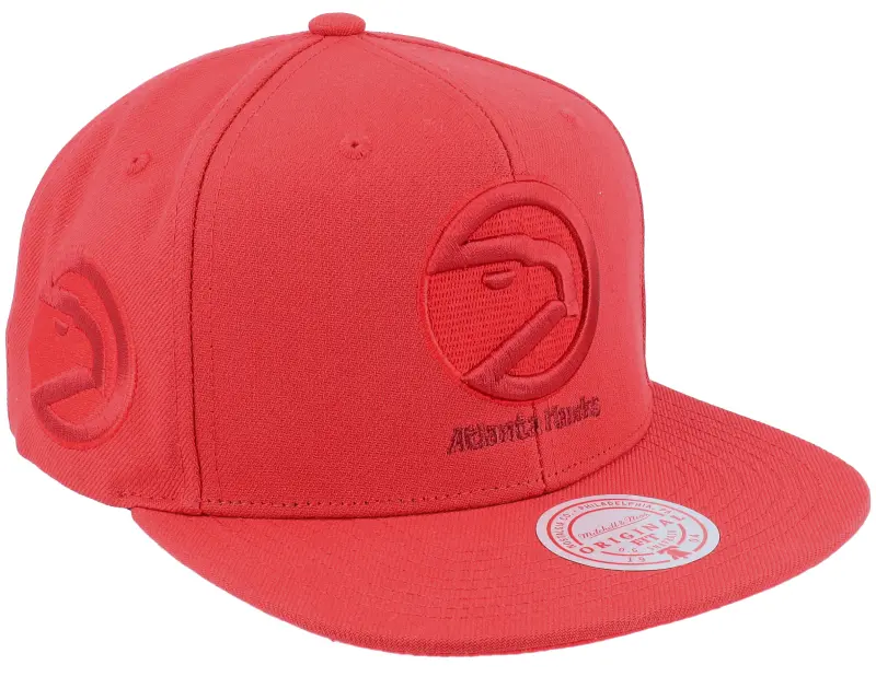 Mitchell & Ness Atlanta Hawks Monochromatic Red Snapback online