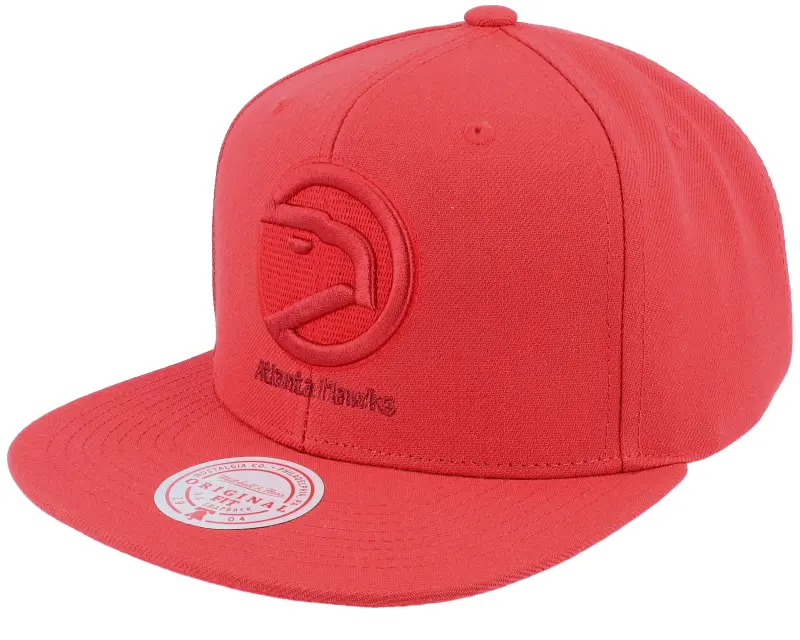 Mitchell & Ness Atlanta Hawks Monochromatic Red Snapback online
