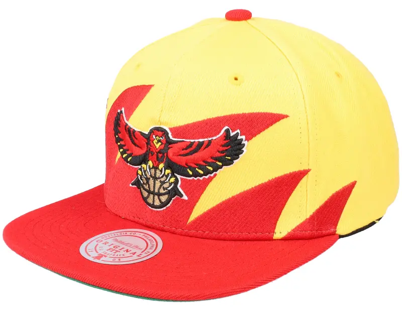 Mitchell & Ness Atlanta Hawks Sharktooth Gold/Red Snapback online