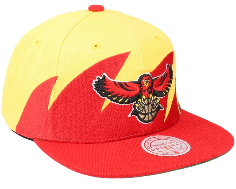 Mitchell & Ness Atlanta Hawks Sharktooth Gold/Red Snapback online