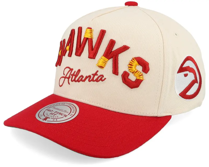 Mitchell & Ness Atlanta Hawks Staggered Zag Pro Off White online