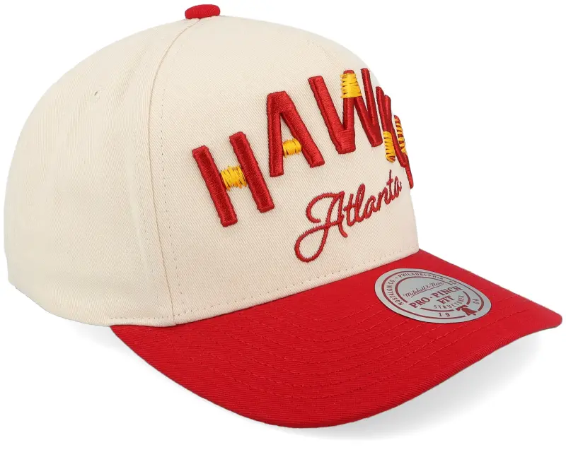 Mitchell & Ness Atlanta Hawks Staggered Zag Pro Off White online