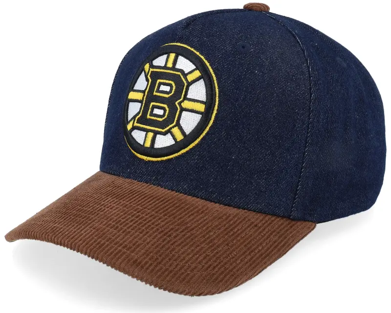 Mitchell & Ness Boston Bruins D-stressed Pro Dark Navy/Brown Corduroy A-frame Adjustable online