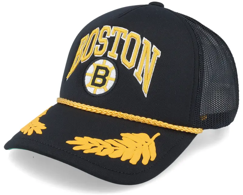 Mitchell & Ness Boston Bruins Gold Leaf Hwc Black Trucker online