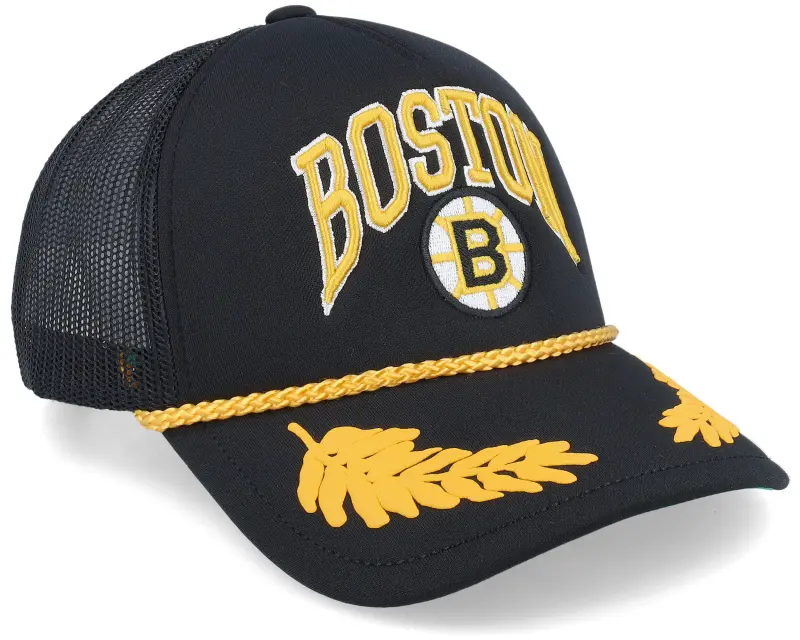 Mitchell & Ness Boston Bruins Gold Leaf Hwc Black Trucker online