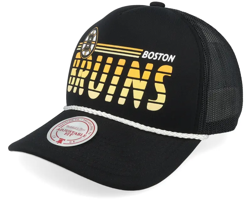 Mitchell & Ness Boston Bruins Graded Black A-frame Trucker online