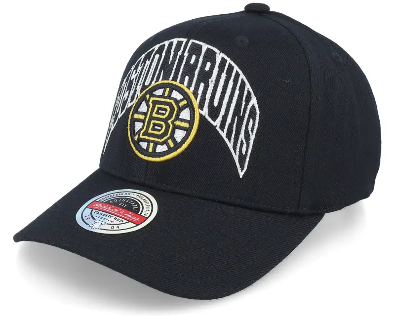 Mitchell & Ness Boston Bruins Letterman Classic Red Black Adjustable online