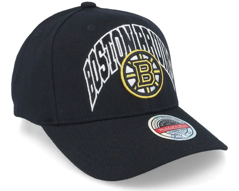 Mitchell & Ness Boston Bruins Letterman Classic Red Black Adjustable online