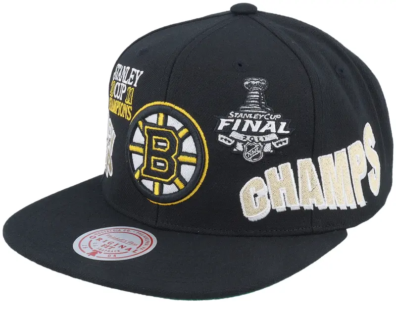 Mitchell & Ness Boston Bruins World Champs Black Snapback online