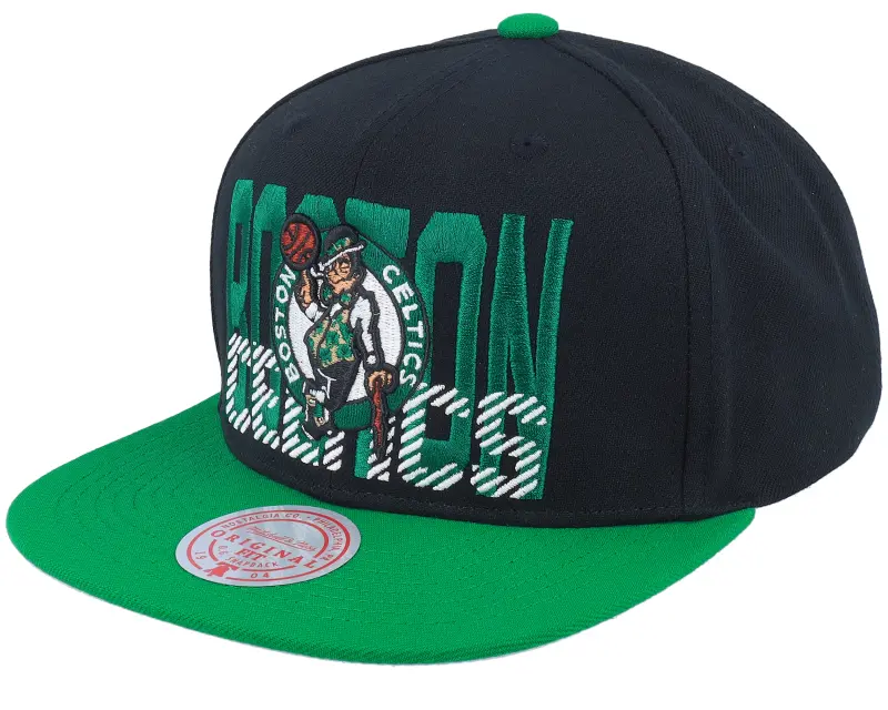 Mitchell & Ness Boston Celtics Cross Check Black/Green Snapback online