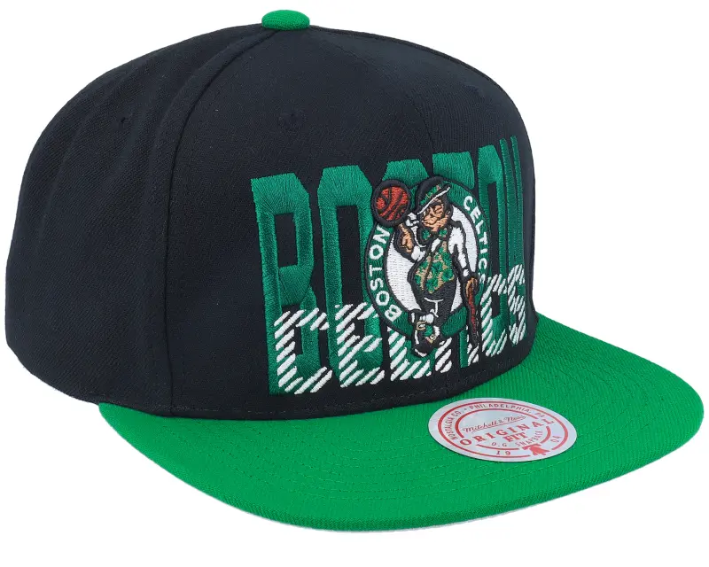 Mitchell & Ness Boston Celtics Cross Check Black/Green Snapback online