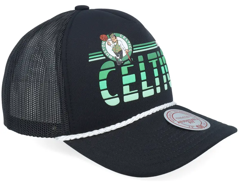 Mitchell & Ness Boston Celtics Graded Black A-frame Trucker online