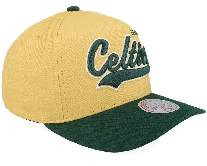 Mitchell & Ness Boston Celtics Harvest Gold Pro Crown Gold/Green A-Frame Adjustable online