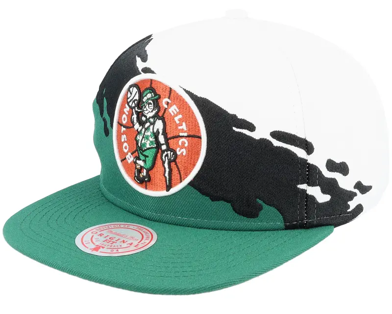 Mitchell & Ness Boston Celtics Paintbrush White/Green Snapback online