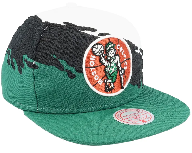 Mitchell & Ness Boston Celtics Paintbrush White/Green Snapback online