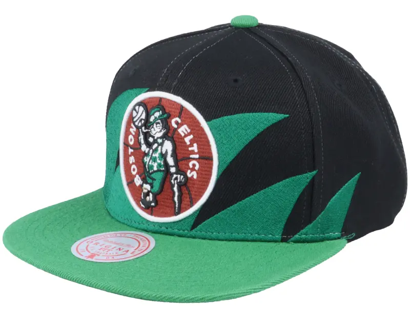 Mitchell & Ness Boston Celtics Sharktooth Black/Green Snapback online