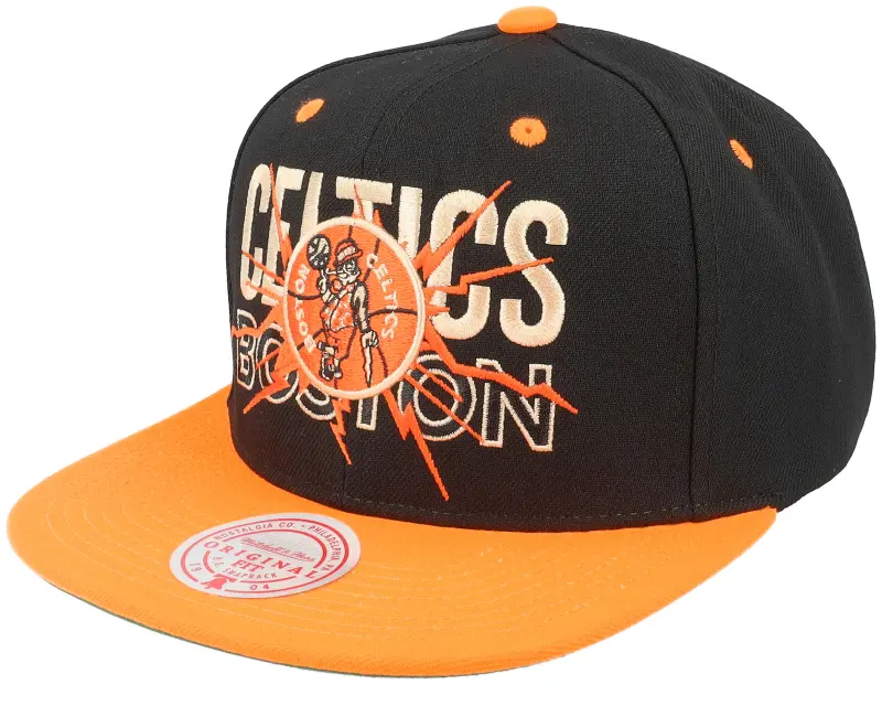 Mitchell & Ness Boston Celtics Shattered Black/Orange Snapback online