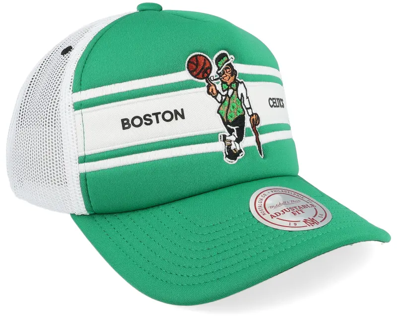 Mitchell & Ness Boston Celtics Sideline Green/White A-frame Trucker online