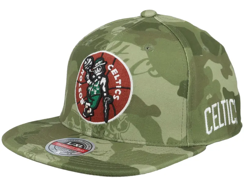Mitchell & Ness Boston Celtics Tonal Green Camo Stretch Fitted online