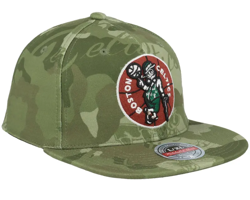 Mitchell & Ness Boston Celtics Tonal Green Camo Stretch Fitted online