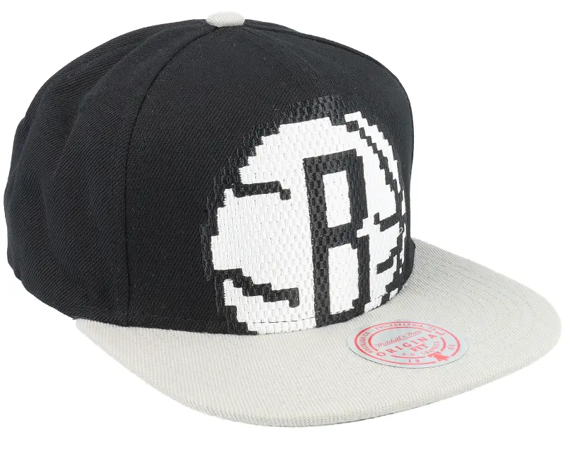 Mitchell & Ness Brooklyn Nets 8 Bit Xl Black/Grey Snapback online