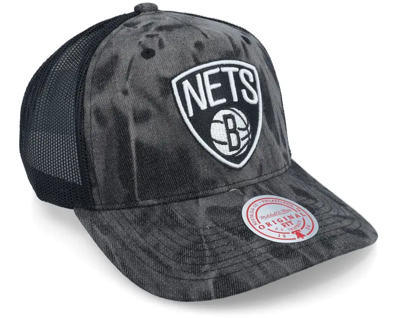 Mitchell & Ness Brooklyn Nets Burnt Ends Black Trucker online