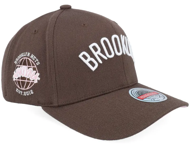 Mitchell & Ness Brooklyn Nets Choco Blush Classic Red Brown/Pink Adjustable online