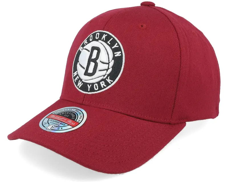 Mitchell & Ness Brooklyn Nets Classic Red Burgundy Adjustable online