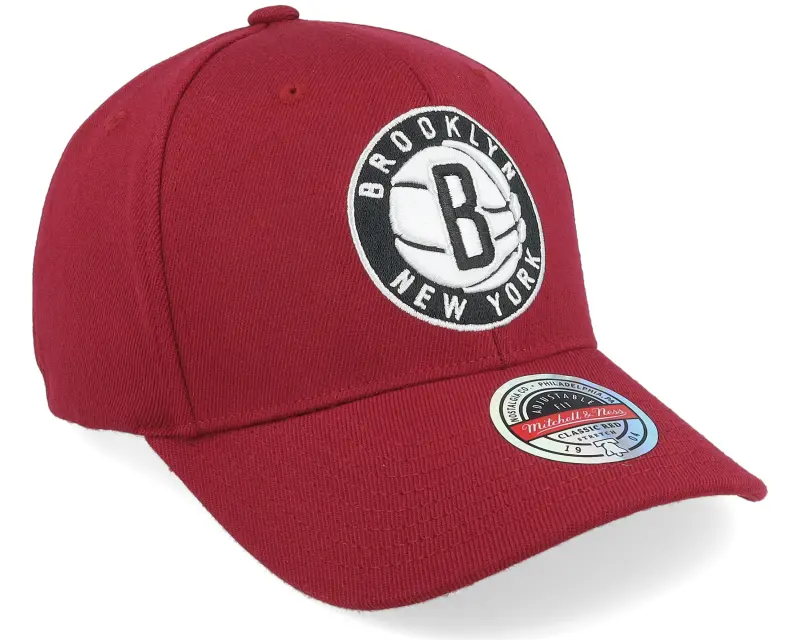 Mitchell & Ness Brooklyn Nets Classic Red Burgundy Adjustable online