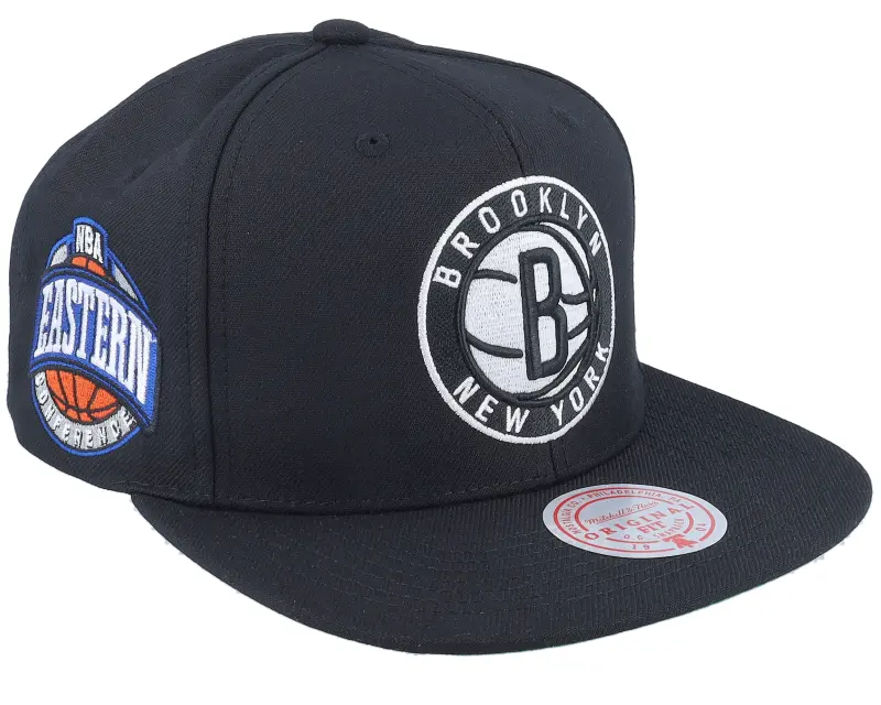 Mitchell & Ness Brooklyn Nets Conference Patch Black Snapback online