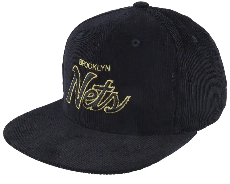 Mitchell & Ness Brooklyn Nets Cord Script Black Snapback online