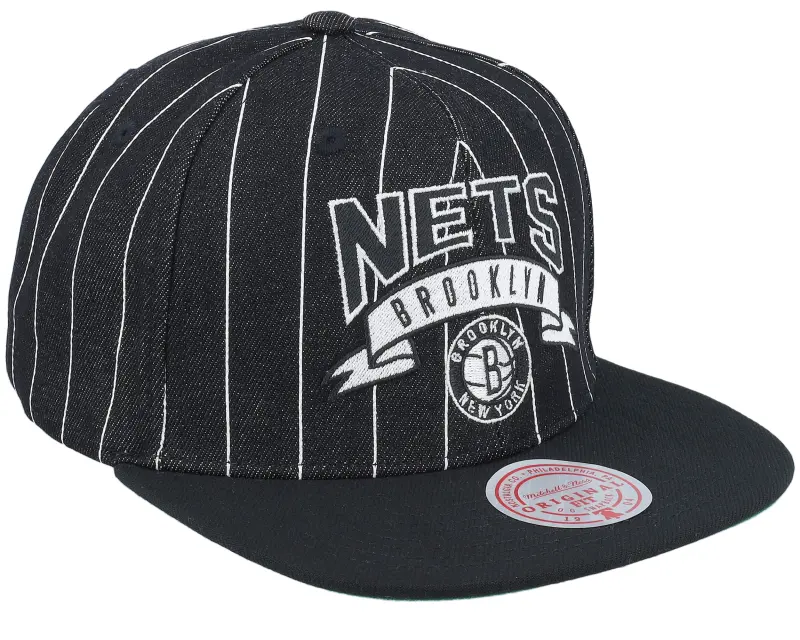 Mitchell & Ness Brooklyn Nets Dem Stripes Black Snapback online