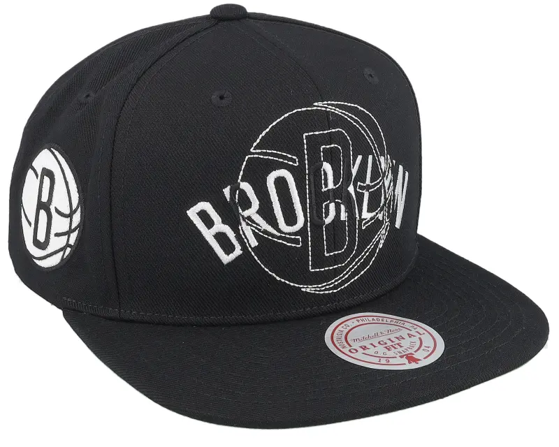 Mitchell & Ness Brooklyn Nets Double Up Black Snapback online