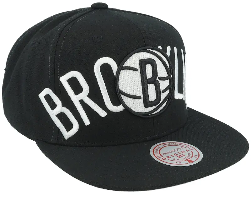 Mitchell & Ness Brooklyn Nets Full Frontal Black Snapback online