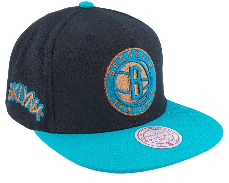 Mitchell & Ness Brooklyn Nets Make Cents Black/Teal Snapback online
