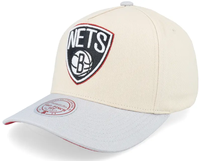 Mitchell & Ness Brooklyn Nets Off White/Grey/Red Uv A-frame Adjustable online