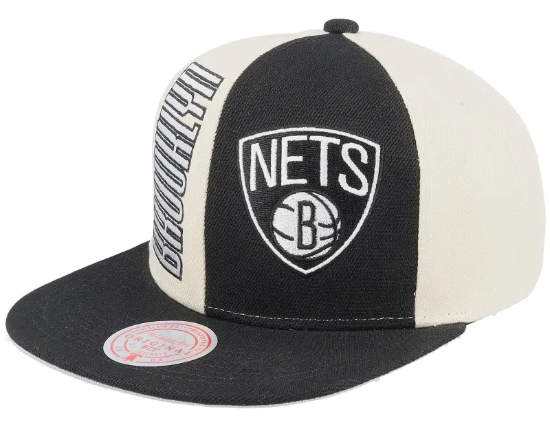 Mitchell & Ness Brooklyn Nets Pop Panel Off White/Black Snapback online