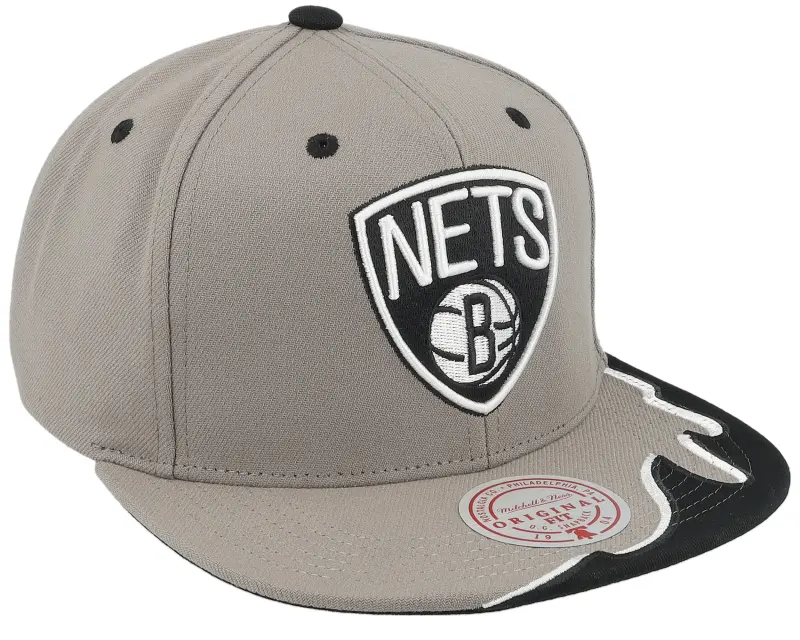 Mitchell & Ness Brooklyn Nets Rising Tide Grey Snapback online