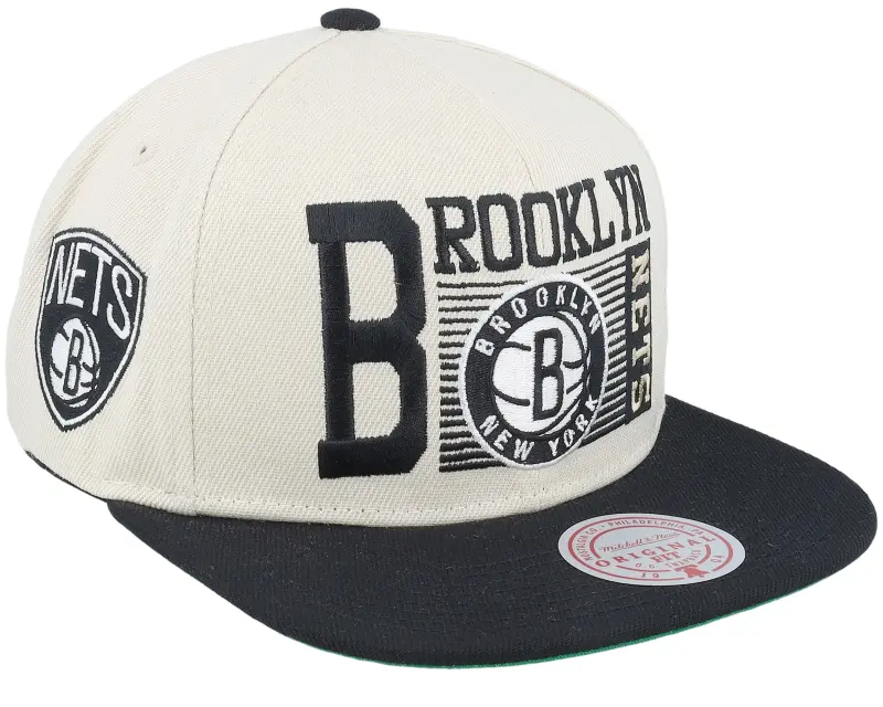 Mitchell & Ness Brooklyn Nets Speed Zone Off White/Black Snapback online