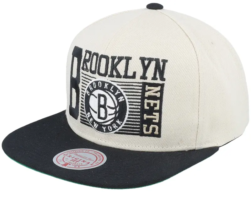 Mitchell & Ness Brooklyn Nets Speed Zone Off White/Black Snapback online