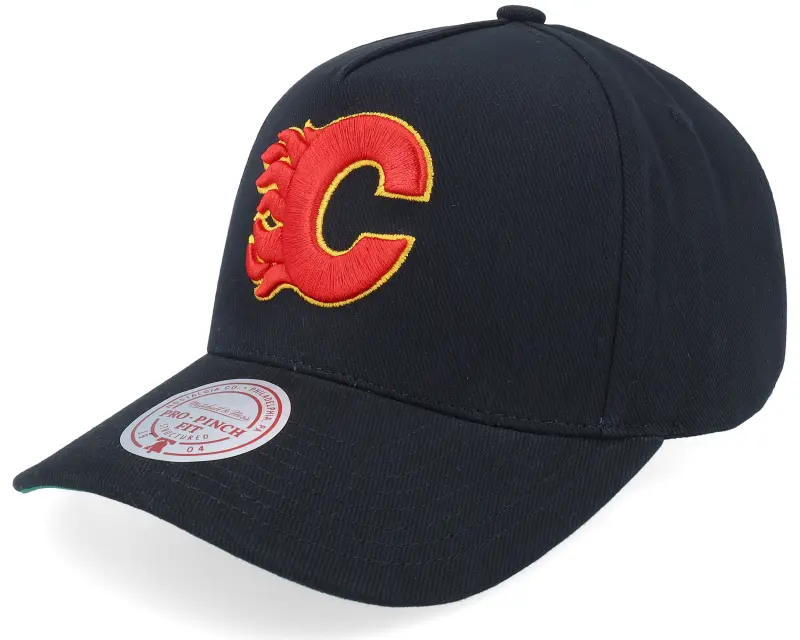 Mitchell & Ness Calgary Flames NHL Nostalgic 2.0 Pro Crown Black A-frame Adjustable online