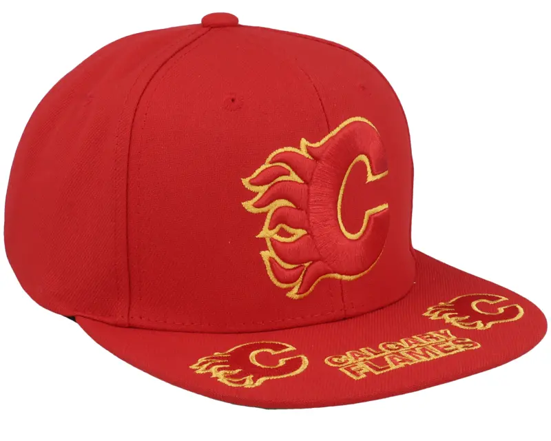 Mitchell & Ness Calgary Flames Vintage Hat Trick Red Snapback online