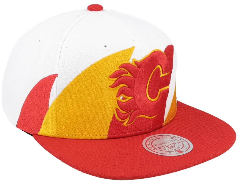 Mitchell & Ness Calgary Flames Vintage Sharktooth White/Red Snapback online