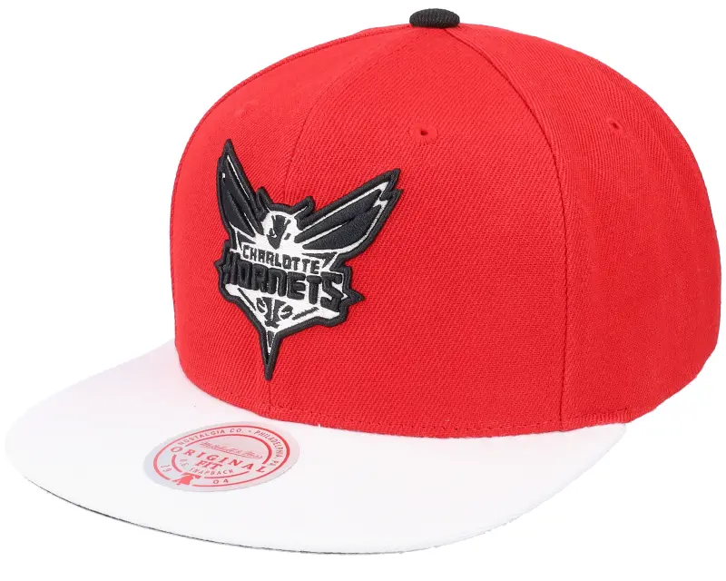 Mitchell & Ness Charlotte Hornets Cardinal Red 2 Tone Scarlet/white Snapback online
