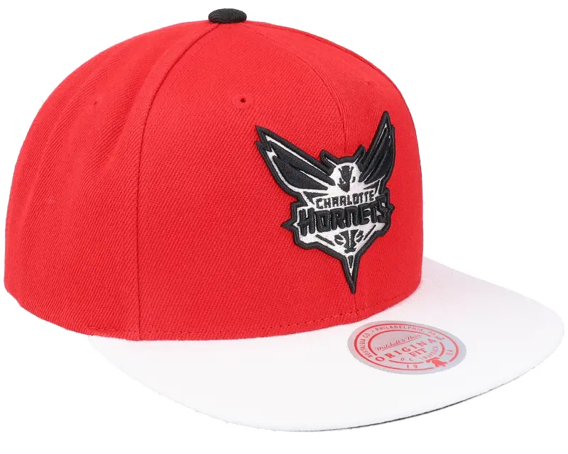 Mitchell & Ness Charlotte Hornets Cardinal Red 2 Tone Scarlet/white Snapback online