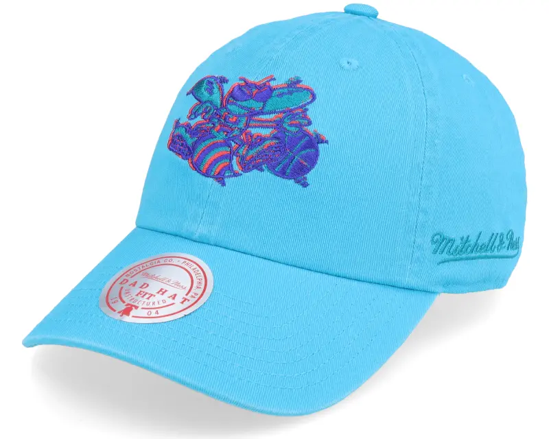 Mitchell & Ness Charlotte Hornets Golden Hour Glaze Light Blue Dad Cap online